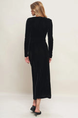 URBAN EMPRESS VELVET MIDI DRESS