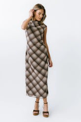 Maxine Plaid Maxi Dress