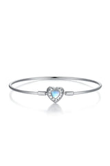 Blue Heart Moonstone Bracelet Perfect Gift