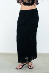 Marcus Chiffon Maxi Skirt in Black