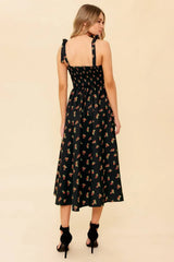 ENCHANTING MOMENTS WOVEN MIDI DRESS