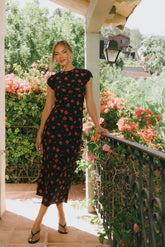 Ellianna Floral Maxi Dress in Black
