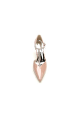 Nude Pink High Heels with Metallic Accents