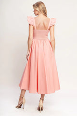 BLUSHED WITH LOVE DUSTY PINK MIDI DRESS