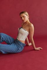 Tate Strapless Contrast Corset Top