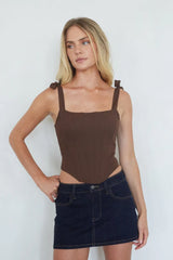 Serenity Bow Strap Corset Top