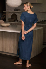 Jeanie Pleated Maxi Dress