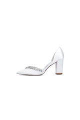 Fuchsia High Heels with Sparkling Crystal Embellishments