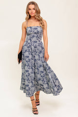 ORDINARY IS OVERRATED DENIM BLUE MIDI DRESS