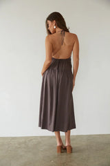Ester Tiered Linen Midi Dress