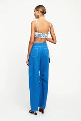Tanis Corset in Blue Porcelain