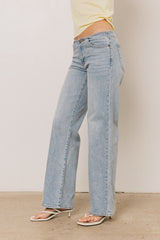 Livy No Waistband Straight Leg Jeans in Light Wash