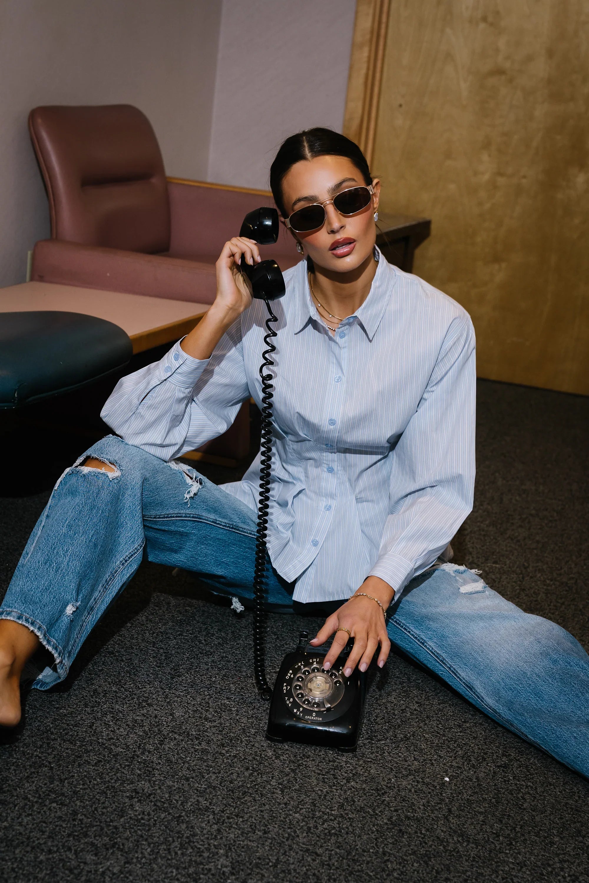 Hadley Striped Button Up