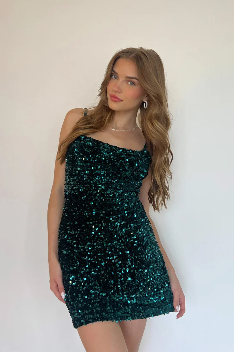Tori Velvet Sequin Mini Dress