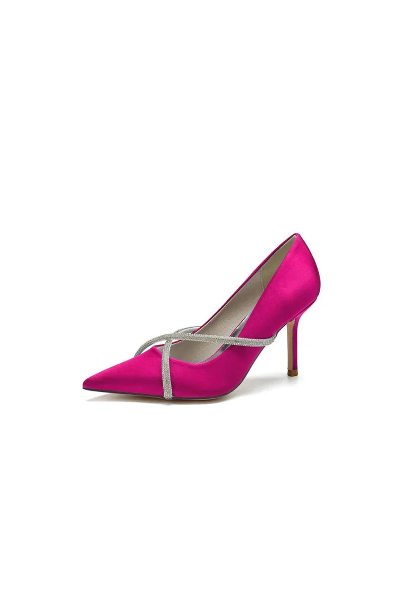 Party Pointed Toe Crystal High Heels