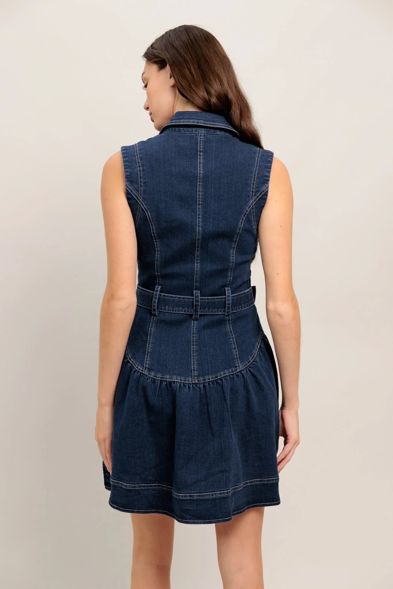 MADE TO FLATTER DENIM MINI DRESS