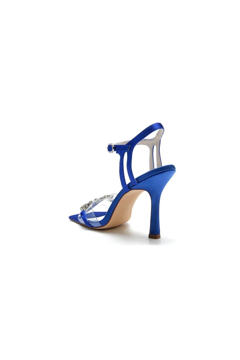 Open Toe Sandals with Rhinestone