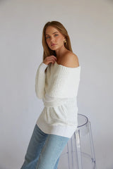 Kayla Plush Off the Shoulder Sweater