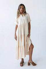 Amanda Tiered Dress in Cream