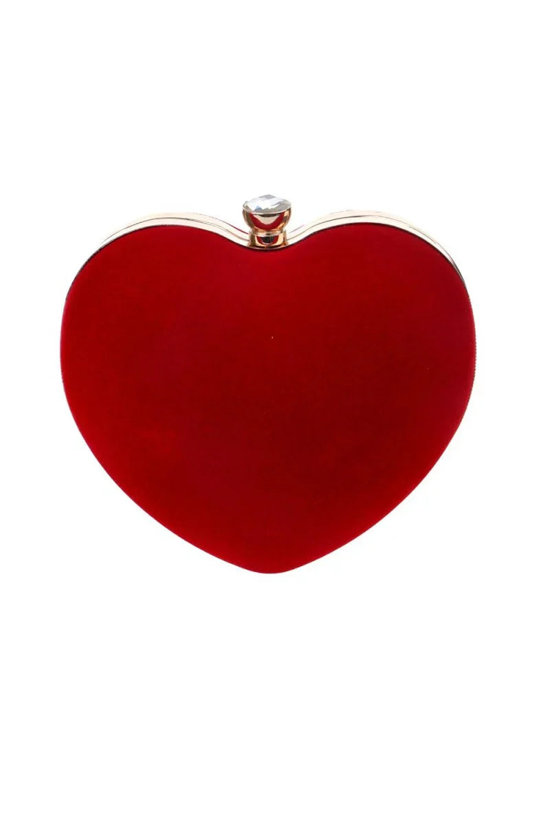 Red Velvet Heart Handbag