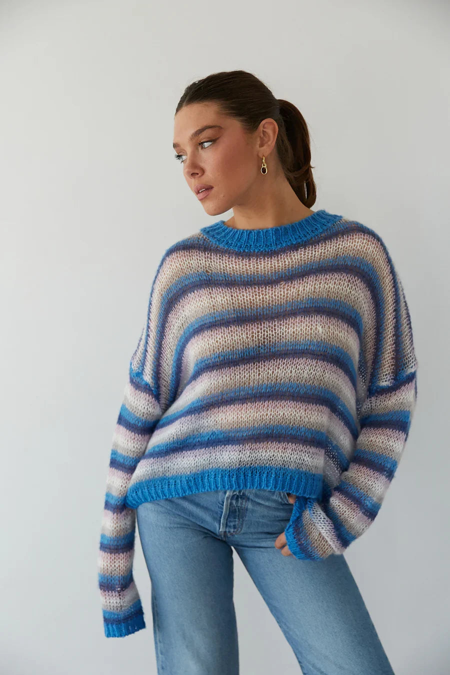 Coraline Loose Knit Striped Sweater