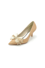 Crystal Stiletto Heel Wedding Shoes with Bow