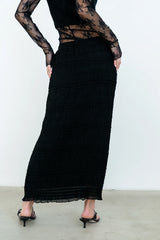 Marcus Chiffon Maxi Skirt in Black