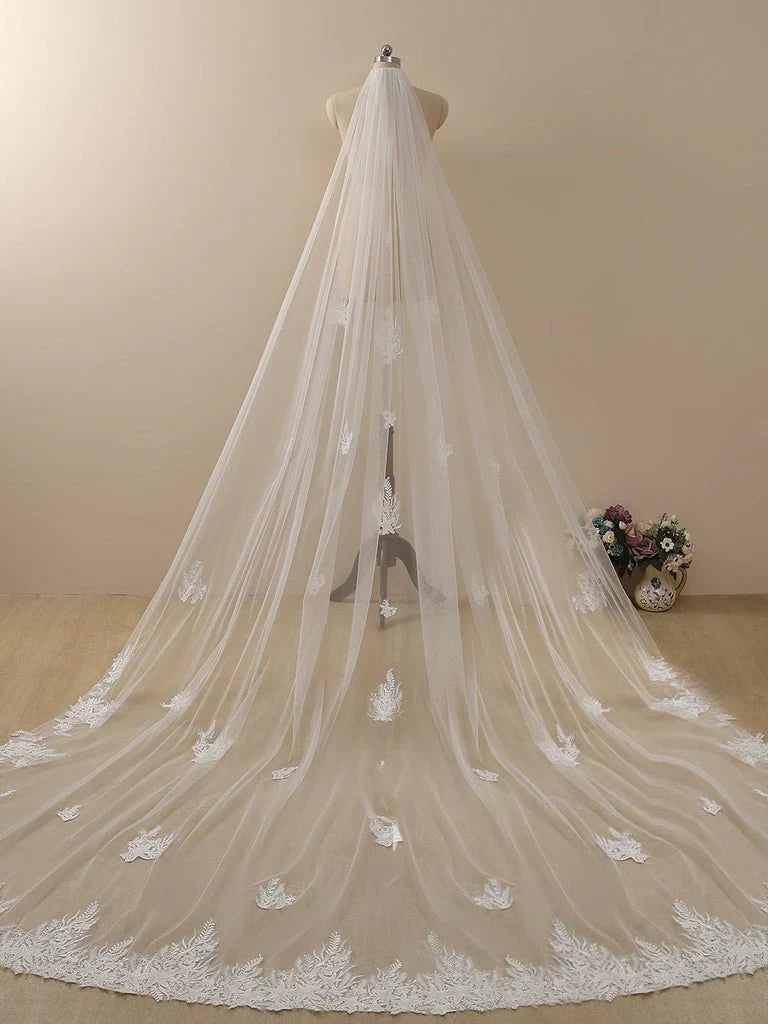 Starfish Lace Cathedral Veil Bridal Veil Wedding Veil