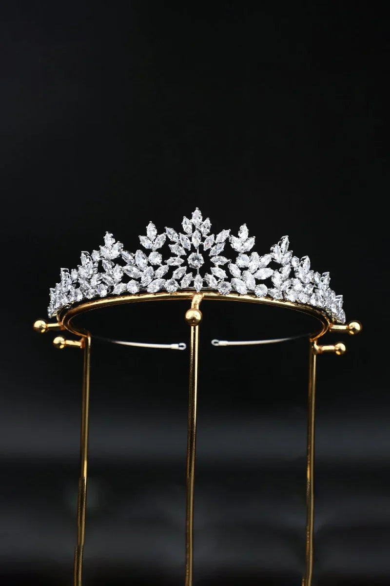 Gold Zirconia Queen Crown