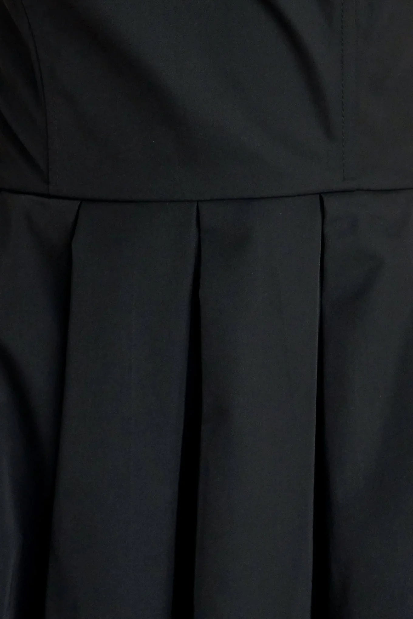 GALA NOIR BLACK SCOOP NECK STRAPLESS MIDI DRESS