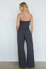 Kyle Pleated Linen Top