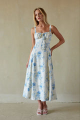 Angelina Sweetheart Floral Midi Dress