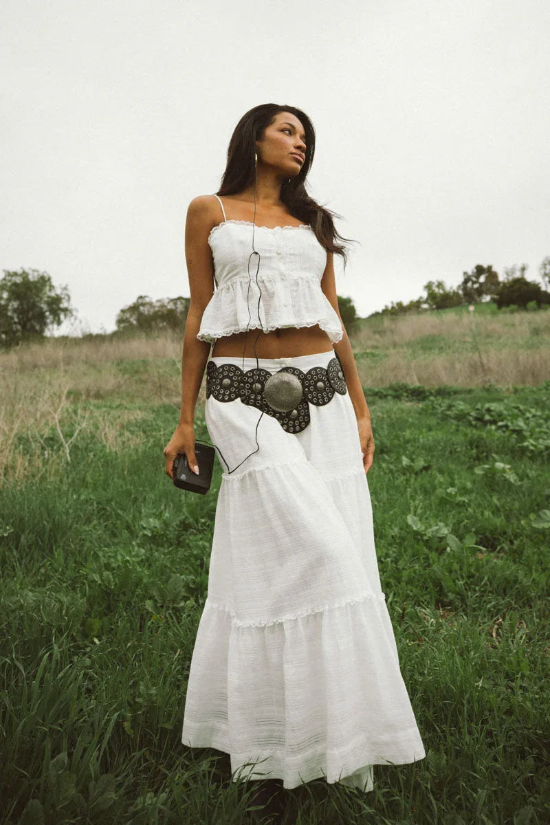 Miley Button Up Peplum Top