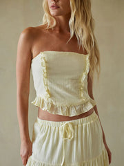 Simona Ruffle Tube Top