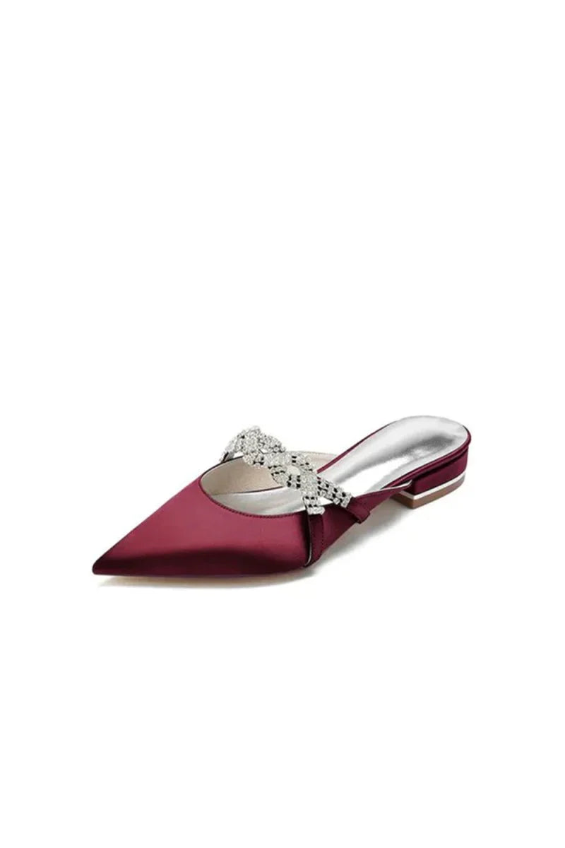Glitter Crystal Embellished Kitten Sandals