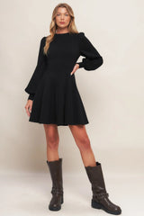 BLACK SWAN HEAVY KNIT MINI DRESS