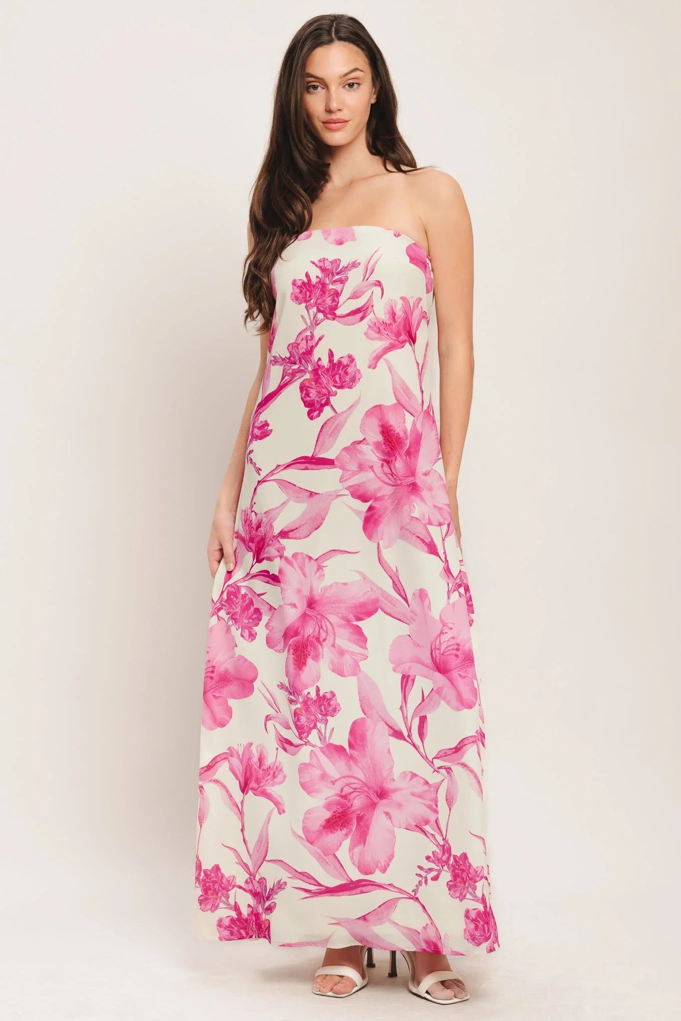 SOFT ROSE ESCAPE OPEN BACK MAXI DRESS