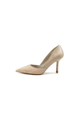 Pointed Toe Lace Pattern Stiletto Heels