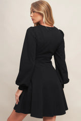 BLACK SWAN HEAVY KNIT MINI DRESS
