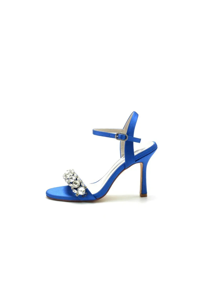 Rhinestone Open Toe Stiletto Heels