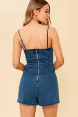 WAYLAND LOVE DENIM SKORT ROMPER