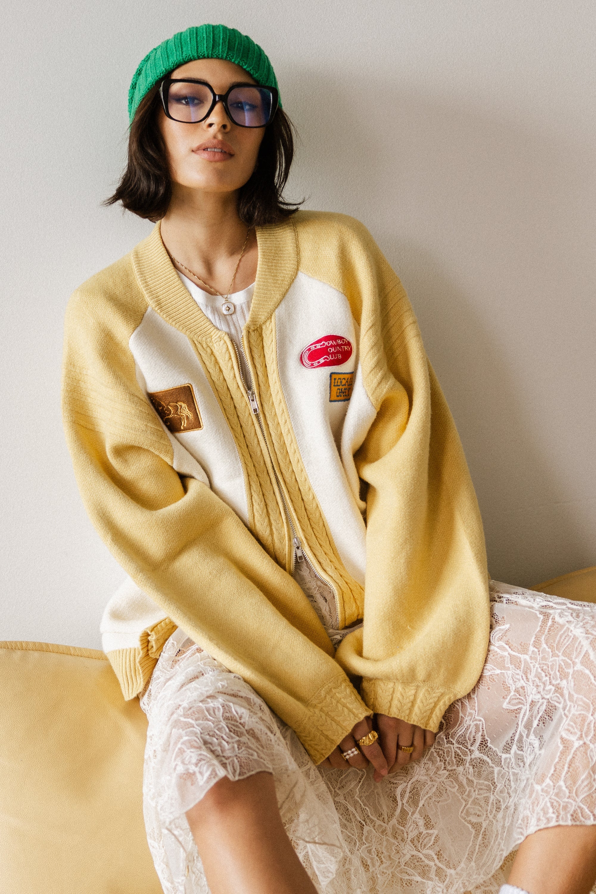 Paula Oversized Jacket in Yellow