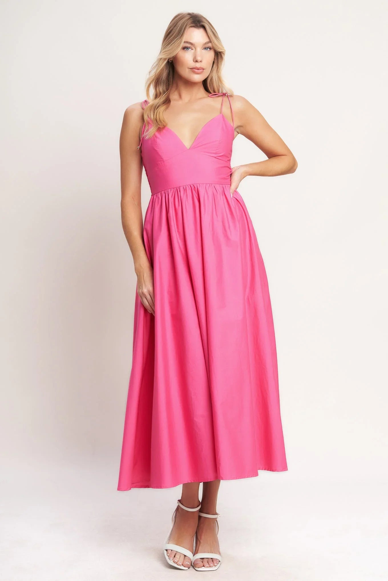 PRETTY IN PINK MIDI DRESS