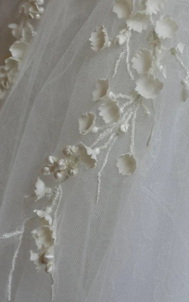 Mini High Neck Sleeveless Bell Beading Zipper Keyhole Tulle Lace Dress