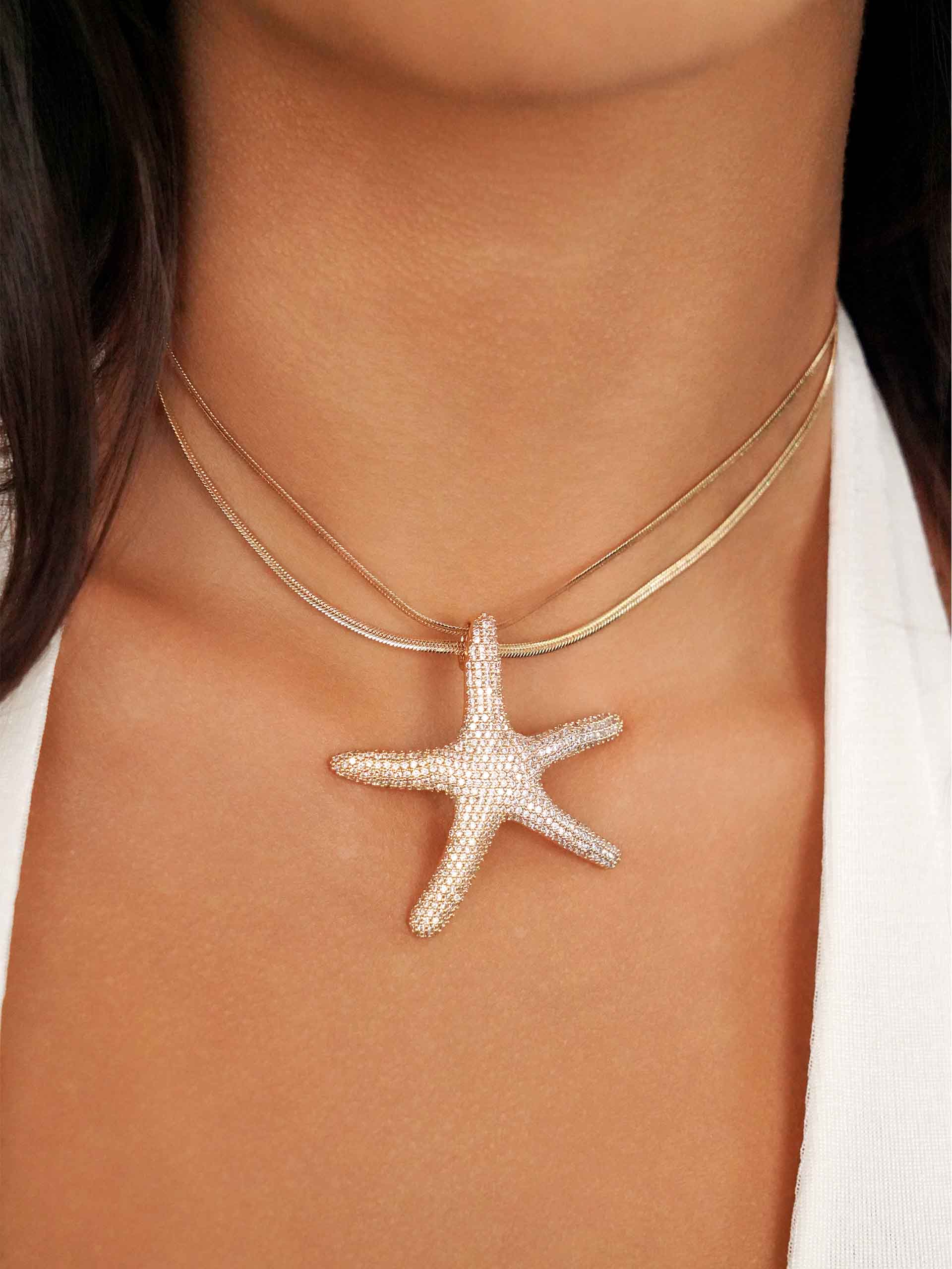 Pavè Starfish Necklace