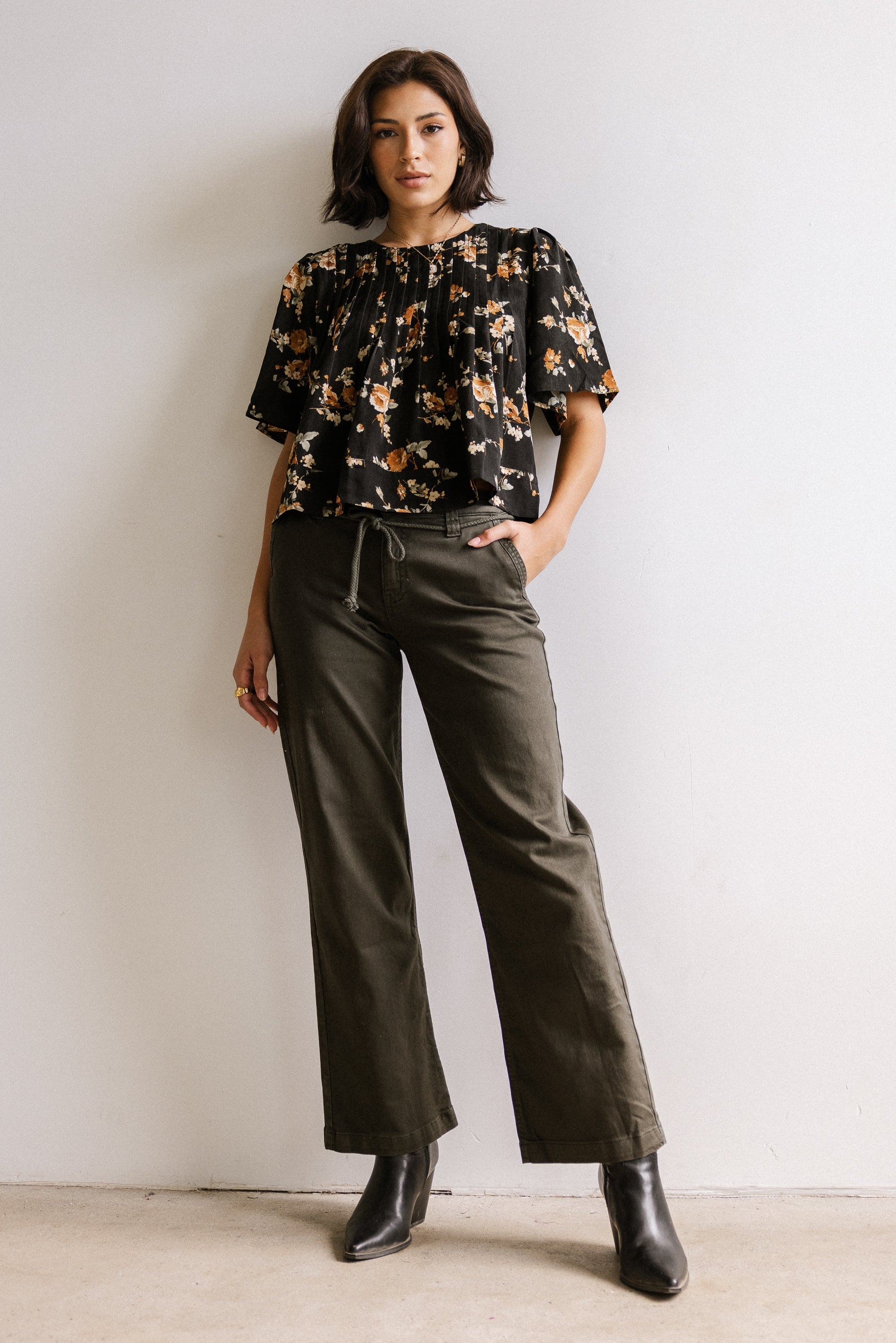 Rose Pleated Blouse