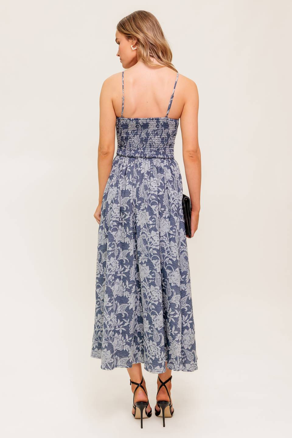 ORDINARY IS OVERRATED DENIM BLUE MIDI DRESS