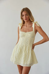 Abby Gingham Bow Strap Mini Dress