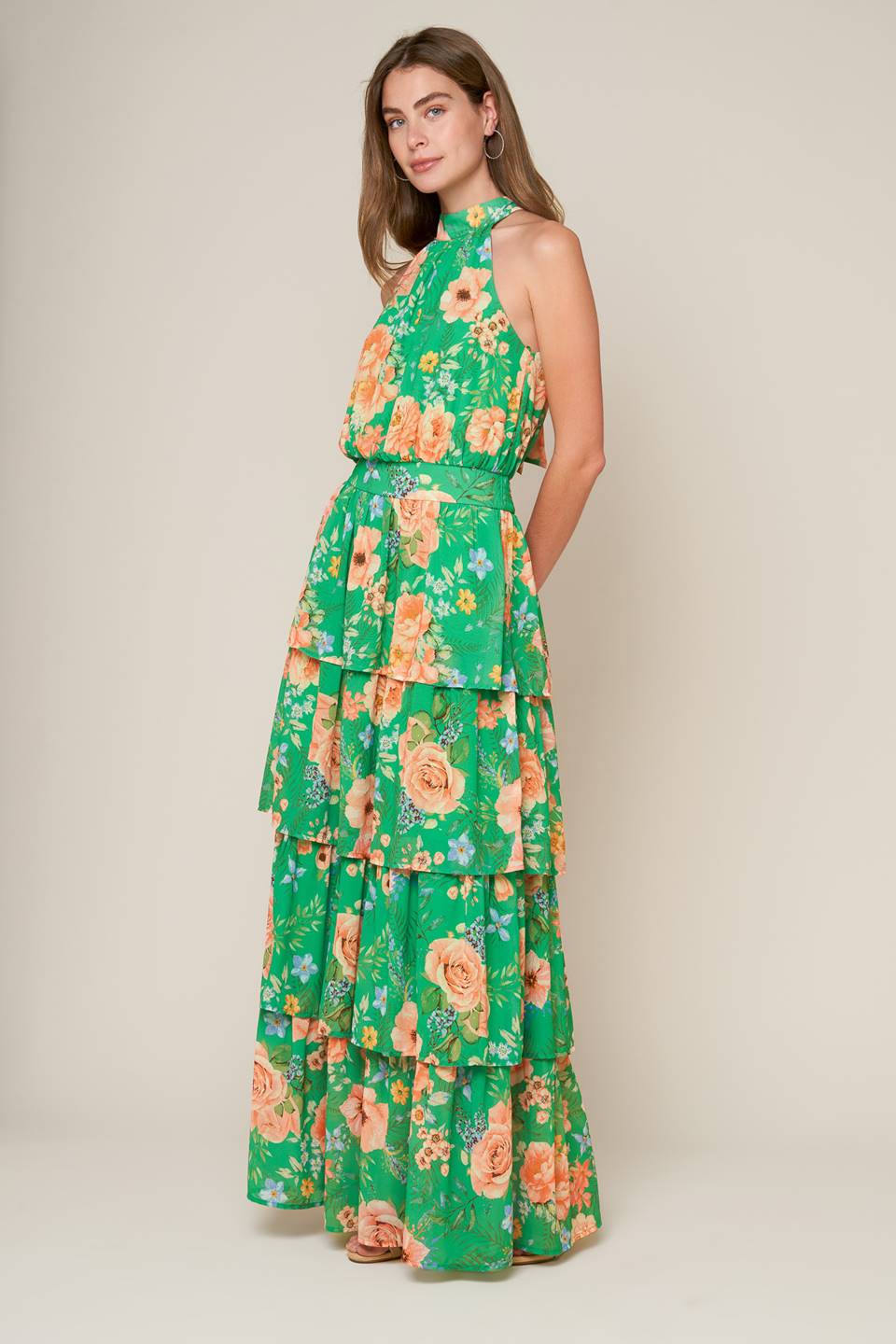 CHARITY HALTER MAXI DRESS