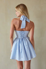 Yvonne Corset Gingham Mini Dress